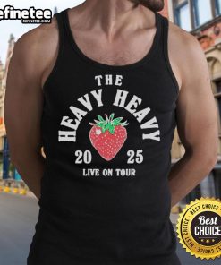 Alt Text: Official The Heavy Heavy 2025 Live On Tour tank top featuring vibrant graphic design and tour dates.