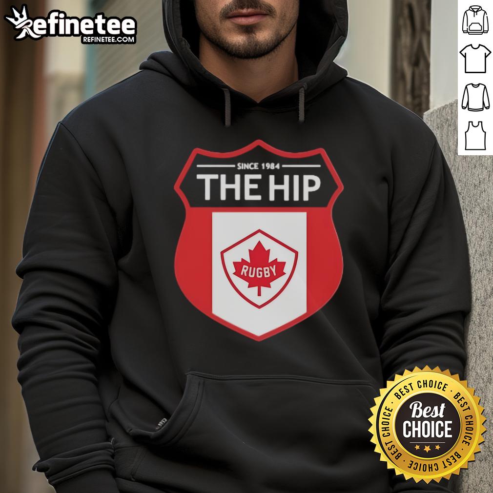 Official The Hip Since 1984 Rugby Hoodie Alt Text: Official The Hip Since 1984 Rugby Hoodie in navy blue, featuring a classic design and comfortable fit for casual wear.