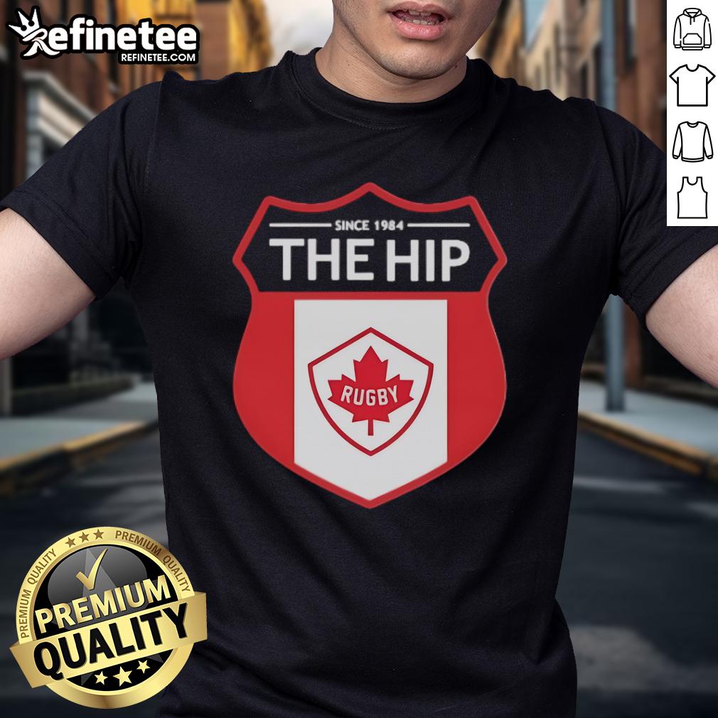Official The Hip Since 1984 Rugby T Shirt Alt Text: Official The Hip Since 1984 Rugby T-Shirt featuring a vintage design and bold logo, perfect for fans and casual wear.
