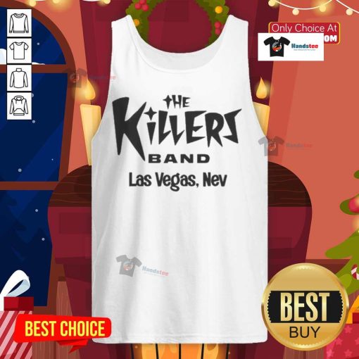 Alt Text: Official The Killers Summer in Vegas tank top featuring vibrant graphics and a trendy design for music fans.