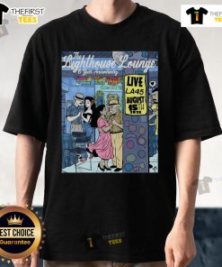 Official The Lighthouse Lounge 6 Year Anniversary Poster T-Shirt, celebrating August 15, 2025, with vibrant design.