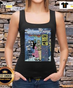Official lighthouse lounge 6-year anniversary poster on a tank top, celebrating Aug 15, 2025, with vibrant design.