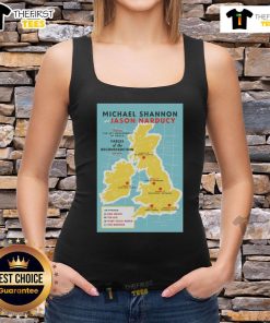 Official Michael Shannon Jason Narducy 2025 UK Tour Poster Tank Top featuring vibrant graphics and tour details.
