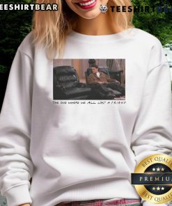 Chandler Bing sweatshirt from 'The One Where We All Lost a Friend' featuring a stylish design for fans of Friends series.
