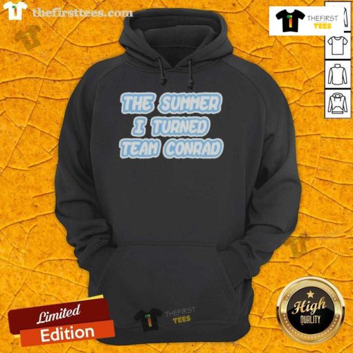 Official The Summer I Turned Team Conrad SS3 Hoodie in vibrant colors, perfect for fans of the series.