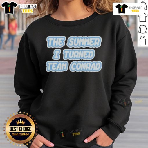 Alt Text: Official The Summer I Turned Team Conrad SS3 Sweatshirt in stylish design, perfect for fans of the series.
