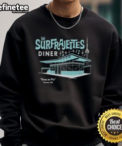 Official Surfrajettes Diner Easy As Pie sweatshirt from Toronto, ON, featuring a retro design and vibrant colors.