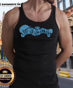 Official The Surfrajettes Wave Logo Tank Top featuring a vibrant wave design and stylish fit for surf enthusiasts.