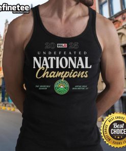 Official Undefeated National Champions 2025 tank top featuring bold graphics and a stylish design for sports fans.