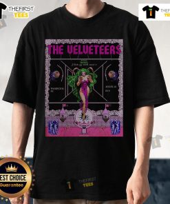Official The Velveteers Tour Washington August 12 2025 poster on a stylish T-shirt showcasing vibrant concert graphics.
