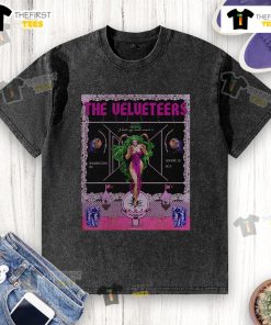Official The Velveteers tour poster for Washington concert on August 12, 2025, featuring a washed t-shirt design.