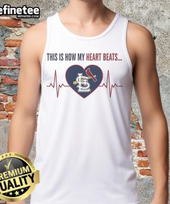 Official St. Louis Cardinals tank top featuring 'This Is How My Heart Beats' design, perfect for fans and summer wear.
