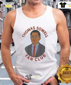 Official Thomas Sowell Fan Club tank top featuring bold graphics and vibrant colors for fans of Thomas Sowell.