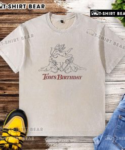 Official Toms Birthday Washed T-Shirt featuring a vibrant design, perfect for celebrating special occasions in style.