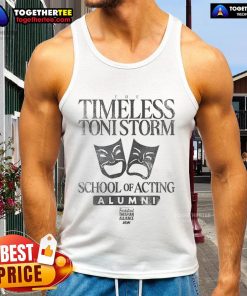 Alt Text: Official Toni Storm Timeless tank top featuring a stylish design from the School of Acting collection.