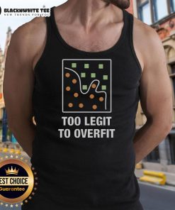 Official Too Legit To Overfit Tank Top in black, showcasing a stylish design perfect for casual wear and workouts.