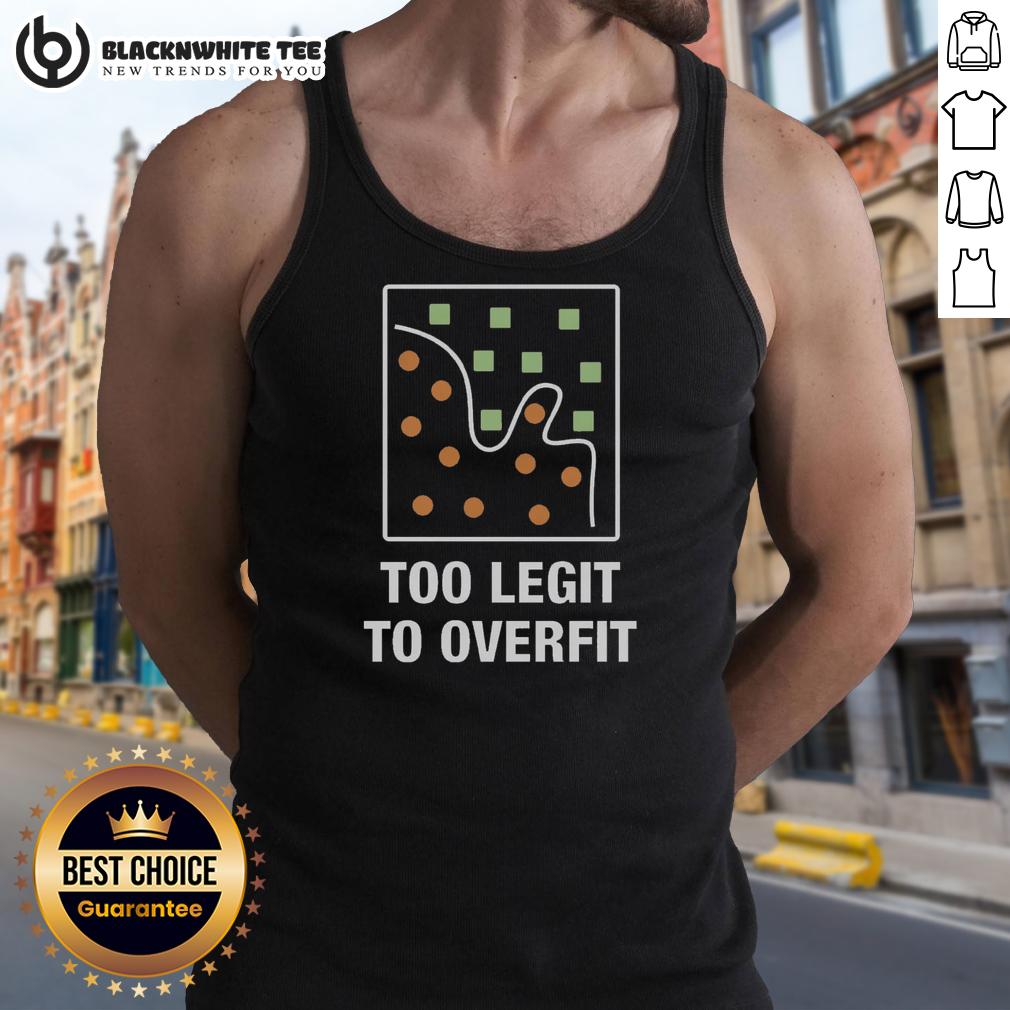 Official Too Legit To Overfit Tank Top Official Too Legit To Overfit Tank Top in black, showcasing a stylish design perfect for casual wear and workouts.