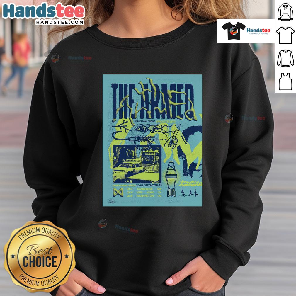 Official Tour August 2025 The Armed Poster Sweatshirt Official Tour August 2025 The Armed poster sweatshirt featuring vibrant graphics and tour details for fans.