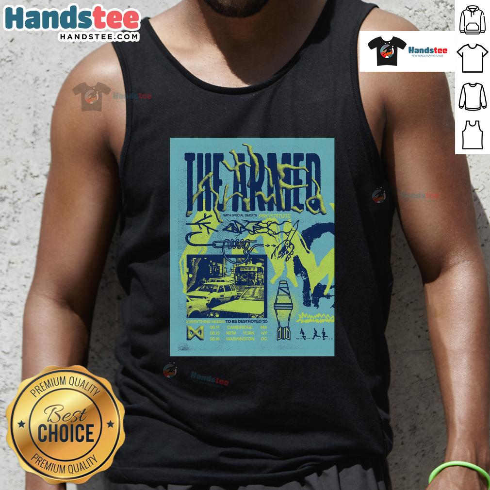 Official Tour August 2025 The Armed Poster Tank Top Official Tour August 2025 The Armed poster tank top featuring vibrant graphic design and tour details.