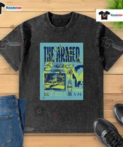 Alt Text: Official Tour August 2025 The Armed poster on a washed t-shirt, showcasing vibrant design and band logo.