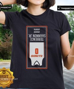 Official TSJ Upside Down Banner Ladies Tee featuring vibrant design, perfect for stylish casual wear.