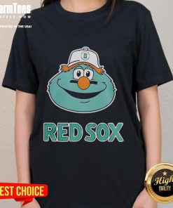 Official Turbulence Boston Red Sox mascot ladies tee featuring vibrant team colors and stylish design for fans.