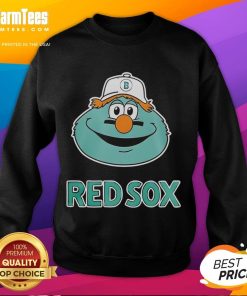 Alt Text: Official Turbulence Boston Red Sox mascot sweatshirt featuring vibrant team colors and logo, perfect for fans.