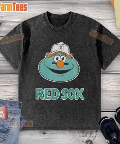 Alt Text: Official Turbulence Boston Red Sox mascot washed T-shirt featuring vibrant team colors and logo for fans.