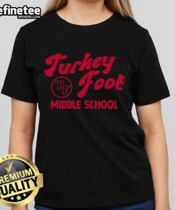 Official Turkey Foot TF Middle School ladies tee in stylish design, perfect for school spirit and casual wear.
