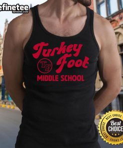 Official Turkey Foot TF Middle School tank top featuring the school logo, perfect for students and supporters.