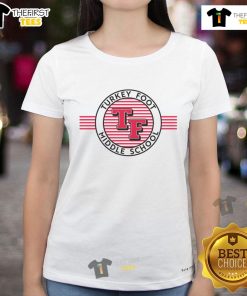 Official Turkey Foot TF Stripes Ladies Tee featuring a stylish design, perfect for casual wear and outdoor activities.