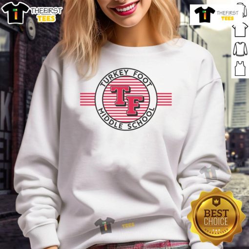 Official Turkey Foot TF Stripes Sweatshirt in stylish design, perfect for casual wear and fans of Turkey Foot apparel.