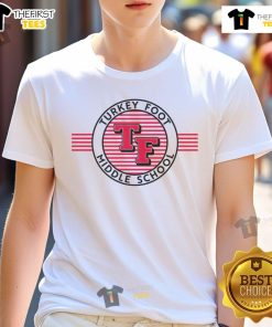 Alt Text: Official Turkey Foot Tf Stripes T-Shirt featuring a stylish striped design, perfect for casual wear and outdoor adventures.