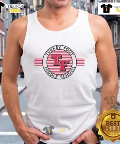 Official Turkey Foot TF Stripes Tank Top featuring vibrant stripes and a comfortable fit, perfect for casual wear.