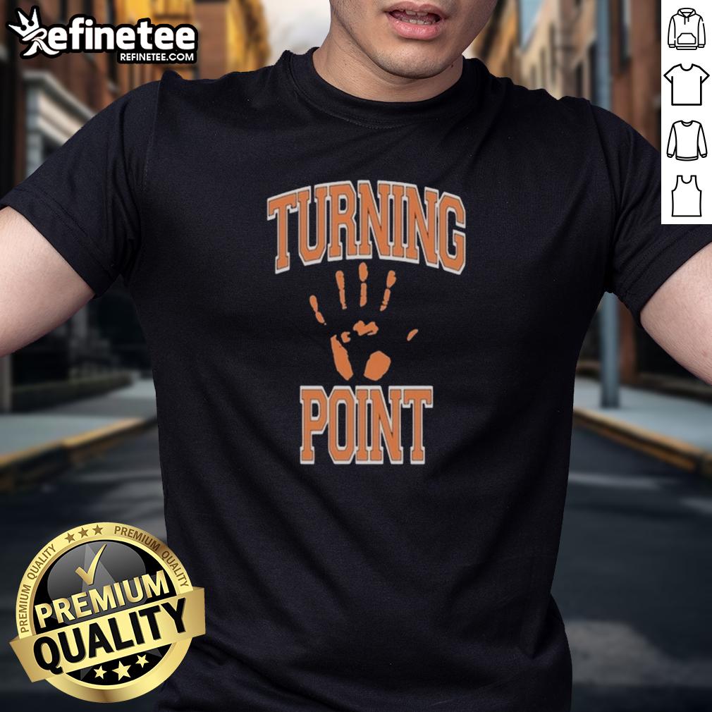 Official Turning Point Fingerprint T Shirt Alt Text: Official Turning Point Fingerprint T-Shirt featuring a unique fingerprint design in bold colors on a stylish fabric.