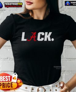 Official TY Simpson wearing Alabama Lack logo ladies tee, showcasing team spirit and style for Alabama fans.