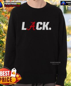 Alt Text: Official TY Simpson wearing Alabama Lack logo sweatshirt, showcasing team spirit and stylish collegiate fashion.