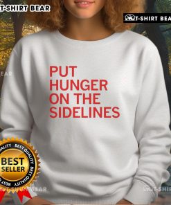 Official Tyler Perkins 'Put Hunger on the Sidelines' sweatshirt featuring a stylish design and vibrant colors.