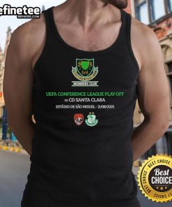 Shamrock Rovers FC vs CD Santa Clara 2025 playoff tank top featuring official UEFA Conference League design.