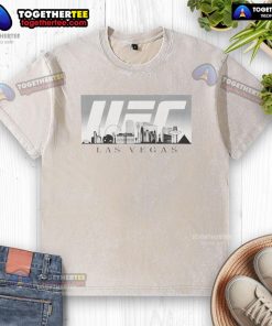 Official UFC Las Vegas skyline washed t-shirt featuring a stylish design perfect for MMA fans and casual wear.