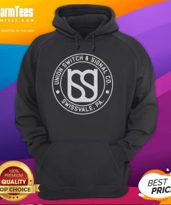 Official Union Switch and Signal Co. logo hoodie featuring a classic design for fans and collectors of vintage apparel.