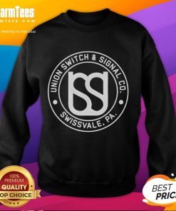 Alt Text: Official Union Switch and Signal Co. logo sweatshirt featuring a vintage design, perfect for fans and collectors.