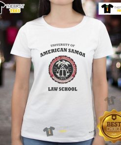 Official University of American Samoa Law School ladies tee featuring the school logo and stylish design for students.