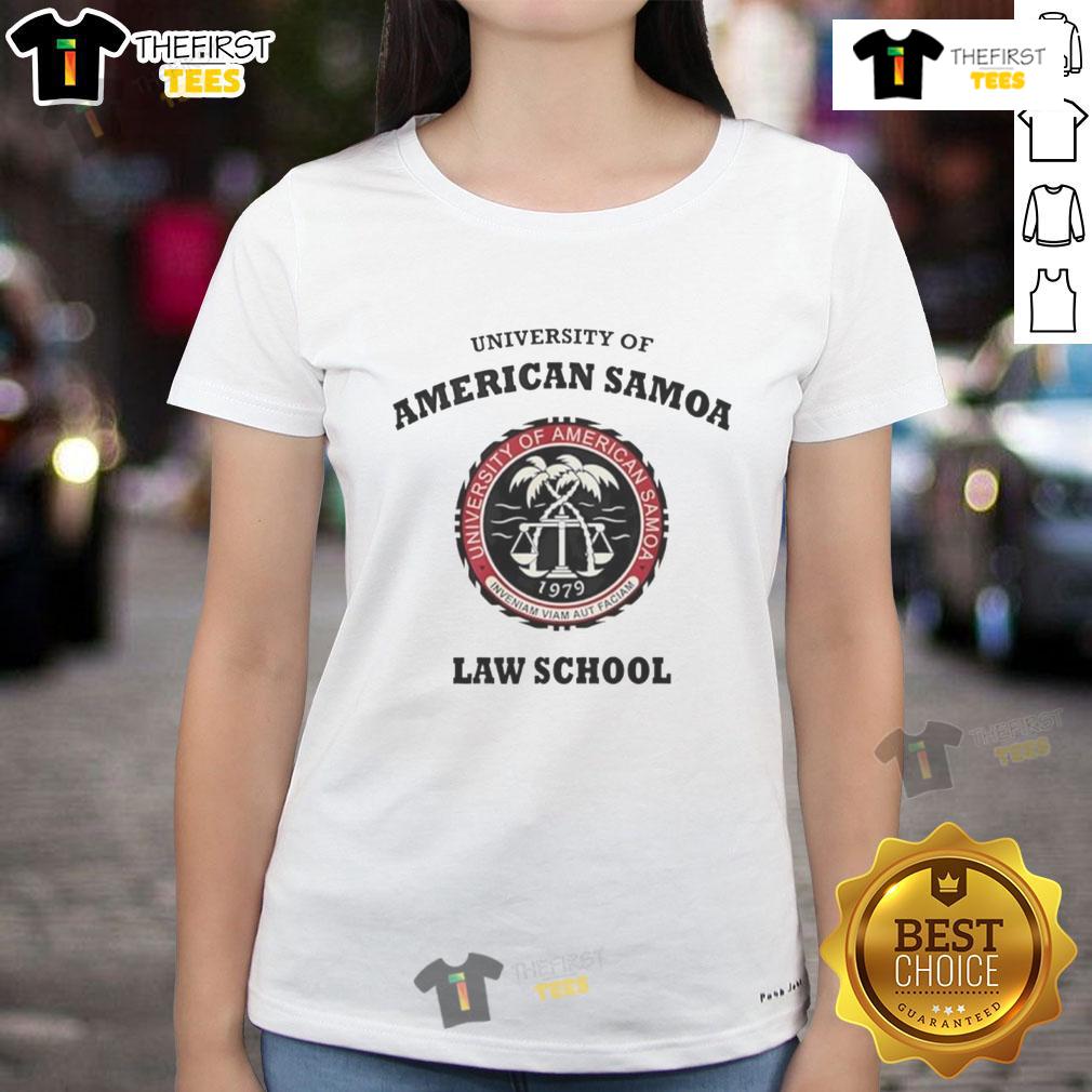 Official University Of American Samoa Law School Ladies Tee Official University of American Samoa Law School ladies tee featuring the school logo and stylish design for students.