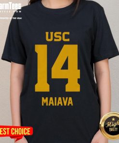 Official USC Trojans Football Jayden Maiava Ladies Tee showcasing team pride and style for female fans.