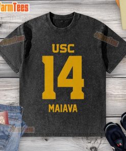 Official USC Trojans Football Jayden Maiava washed t-shirt showcasing team colors and stylish design for fans.