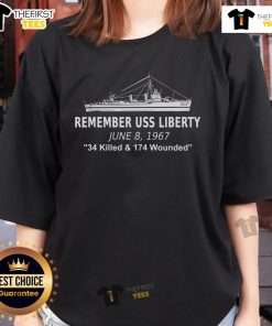 USS Liberty Remember June 8, 1967 political history ladies tee shirt design featuring a vintage graphic.