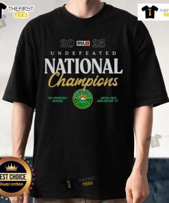 Official Vermont Green FC T-Shirt celebrating the Undefeated National Champions 2025 with vibrant team logo and design.