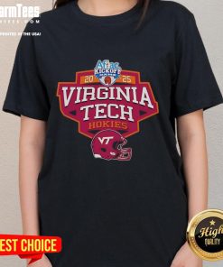 Official Virginia Tech Hokies 2025 Aflac Kickoff Game 2 Ladies Tee showcasing team colors and logo for fans.