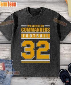 Official Washington Commanders Football Club Est. 1932 sport lover washed t-shirt showcasing team pride and style.